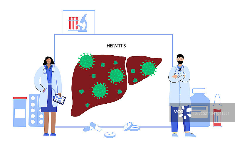 肝脏疾病概念图片素材