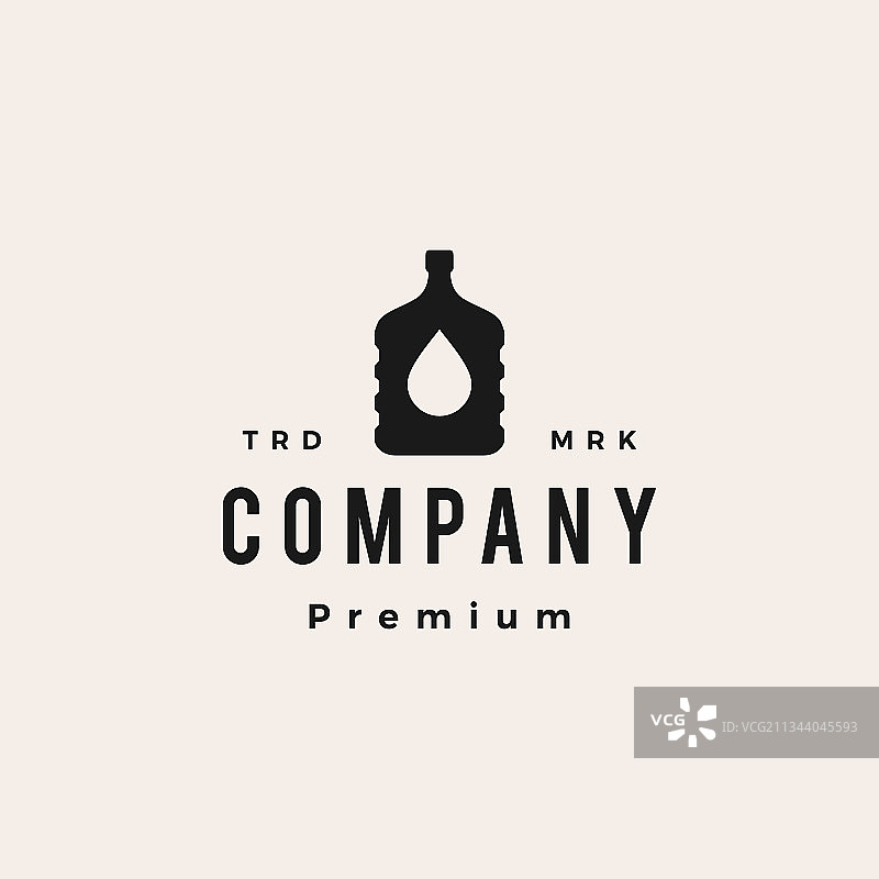 饮用水桶复古标志图片素材