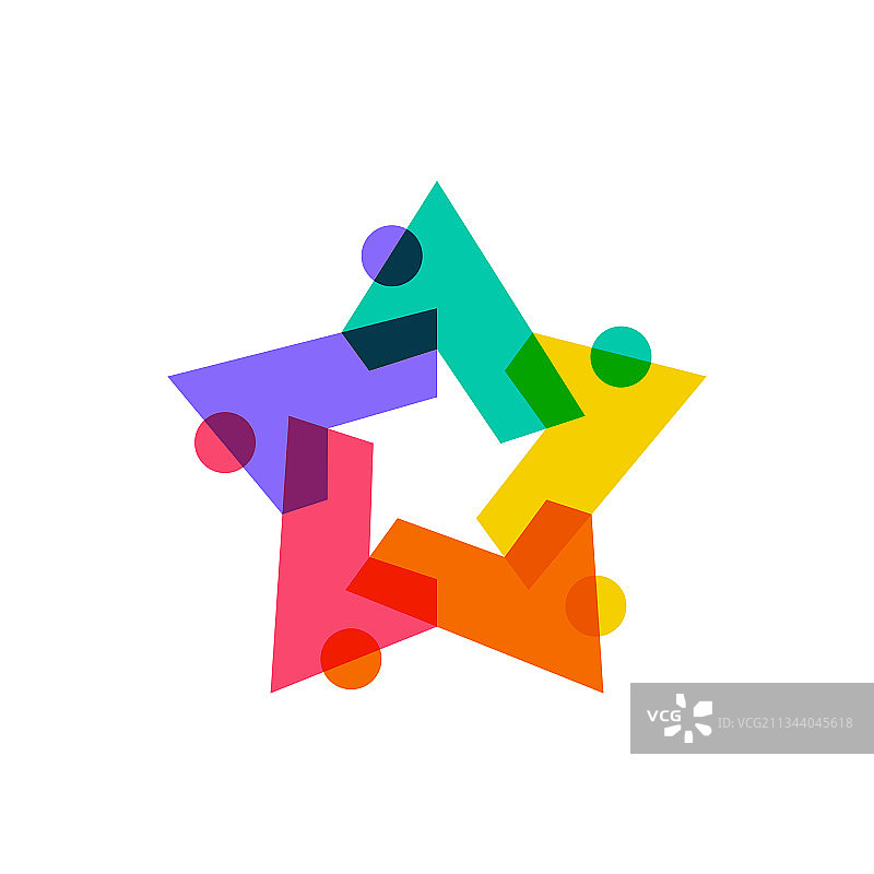 星星人物多样性家庭团体社区图片素材