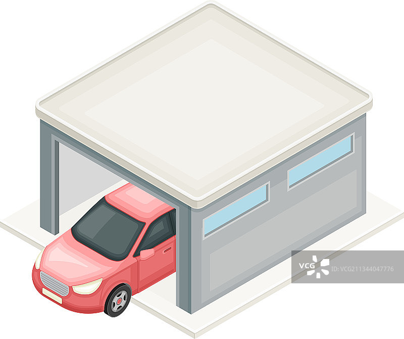 汽车修理厂或机动车服务2.5D图图片素材