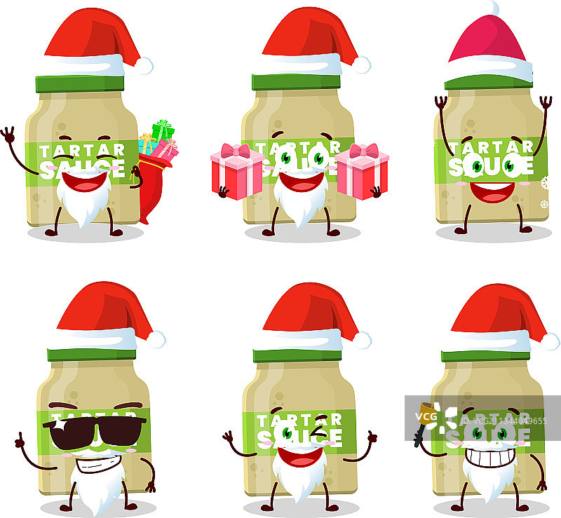 圣诞老人表情包与塔塔酱卡通图片素材