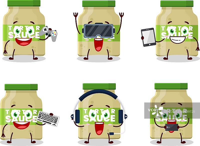 各种可爱造型的塔塔酱图片素材