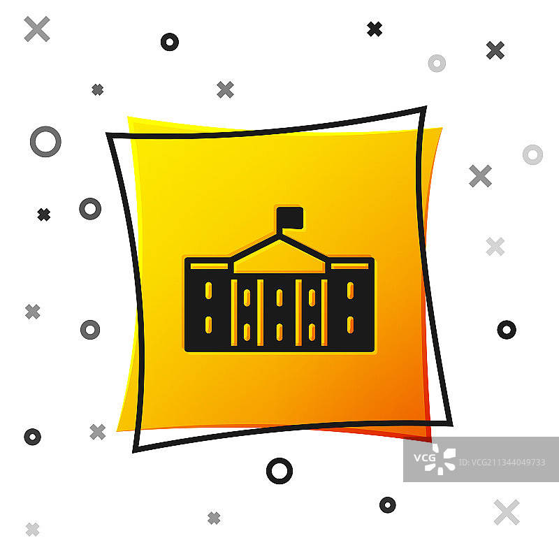 黑色美国国会大厦图标图片素材