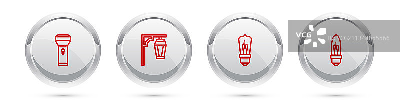 手电筒复古街道路灯灯泡图片素材