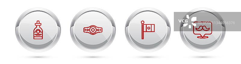 龙舌兰酒瓶与摔跤锦标赛图片素材