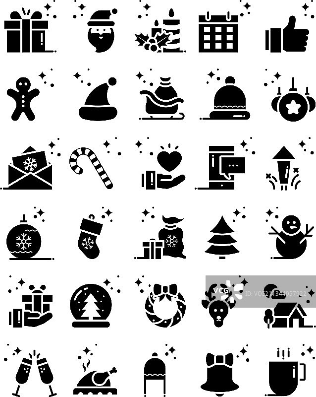 新年字形图标1图片素材