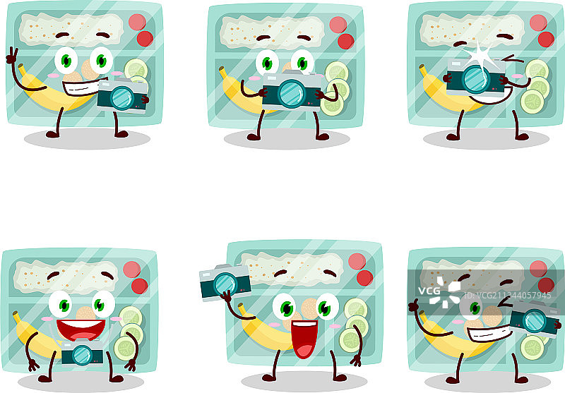 摄影师职业表情包与午餐盒图片素材