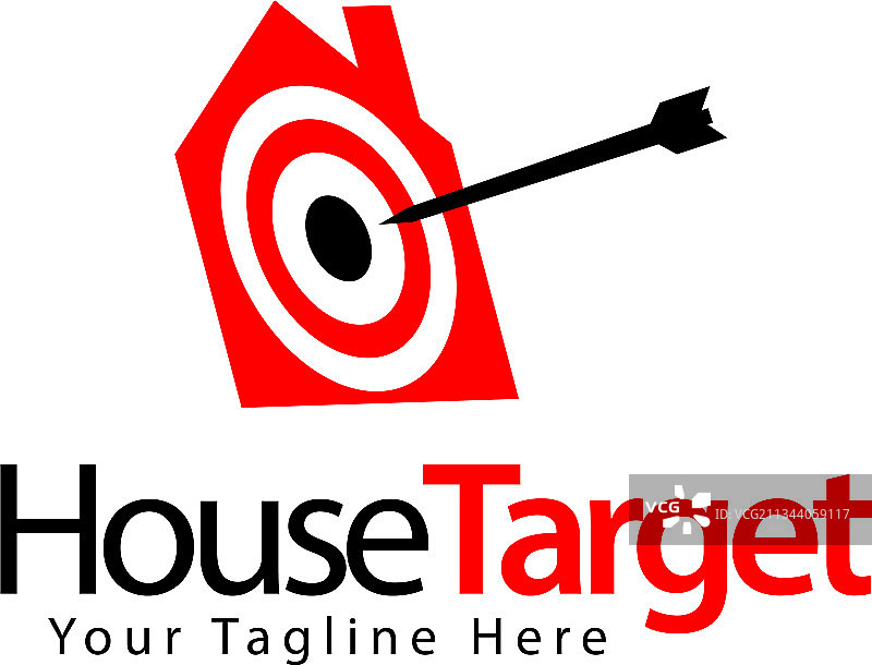 房屋目标股票logo模板扁平设计图片素材