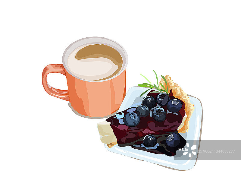 蓝莓蛋糕图片素材