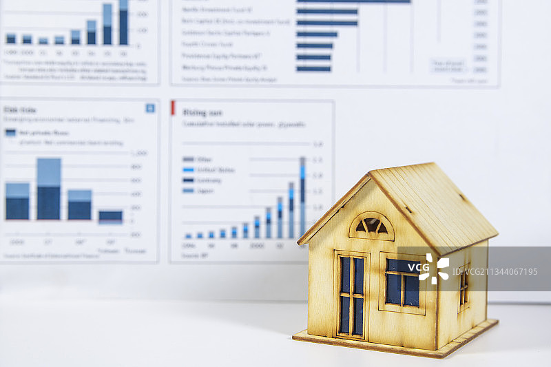 商业图表和房子图片素材