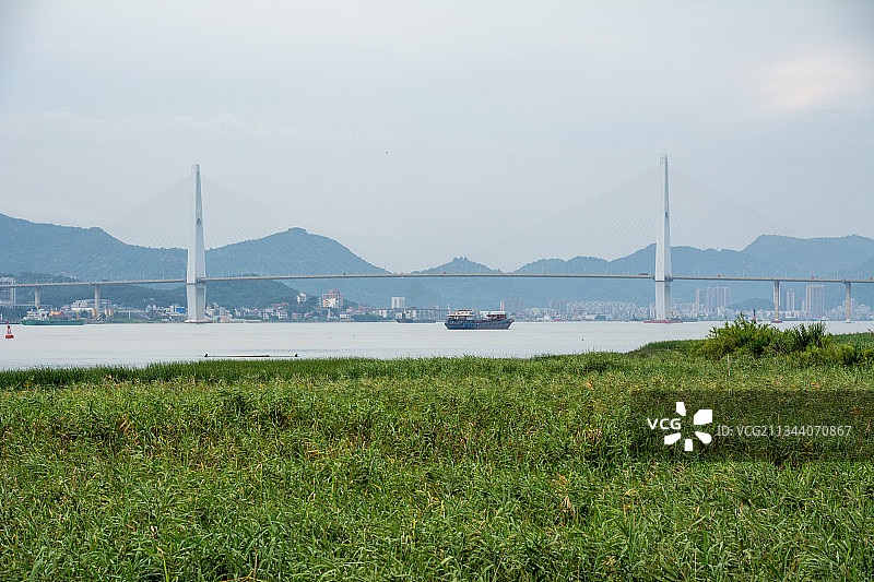 福州琅岐岛风光  马尾区 琅岐岛 琅岐镇 琅岐闽江大桥 湿地图片素材