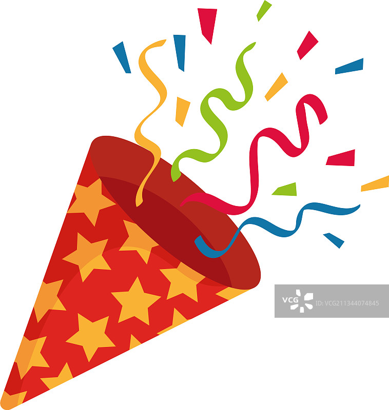 派对纸筒和五彩纸屑图片素材