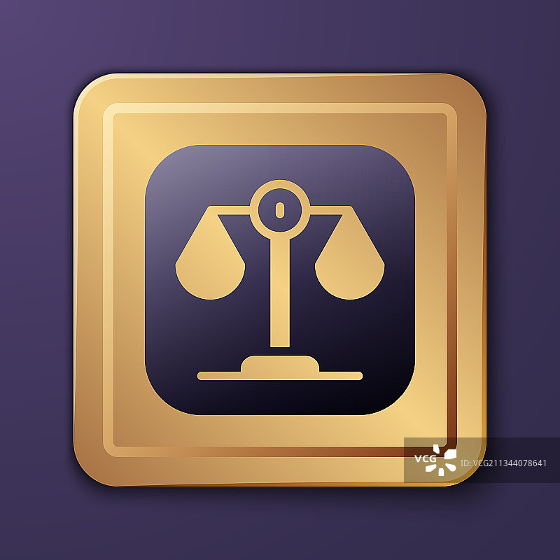 紫色背景上的紫色天平图标图片素材