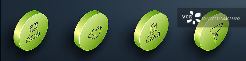 2.5D牧师鸽子骑士十字军图片素材