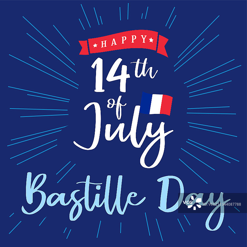 7月14日法国巴士底日蓝色标志图片素材