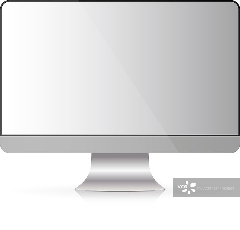 白色背景上的现代显示器图片素材
