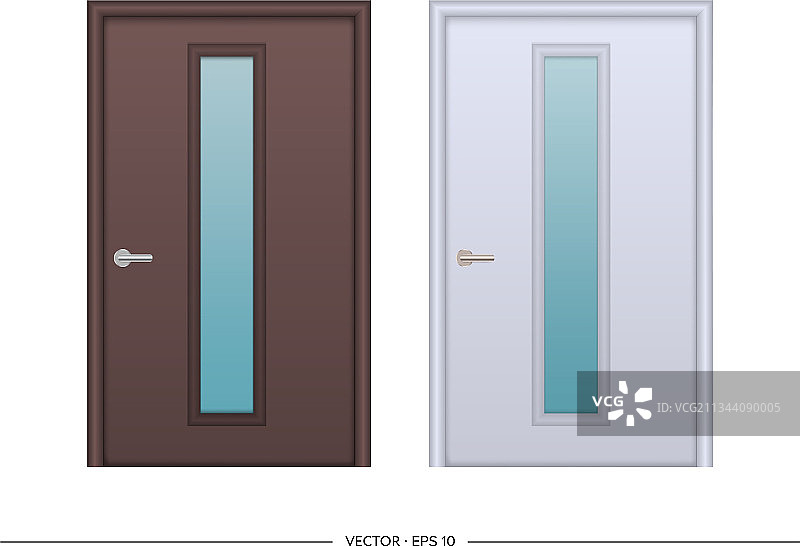 逼真的白色隔离门素材图片素材