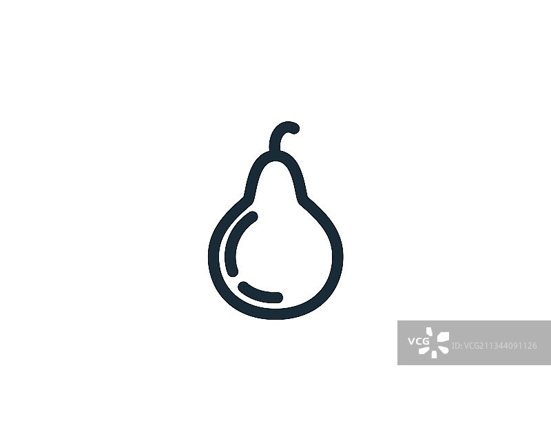 梨子水果图标设计模板元素图片素材