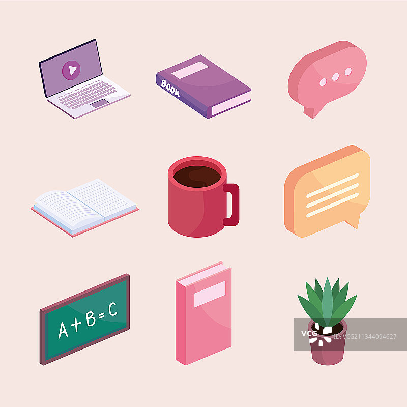 在线教育图标图片素材