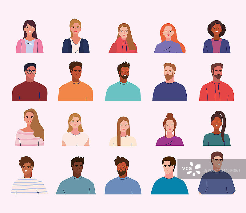 年轻人的头像图片素材