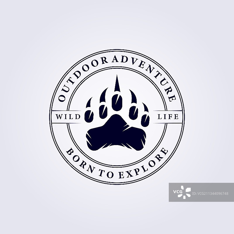 掠食者足迹探险Logo设计图片素材