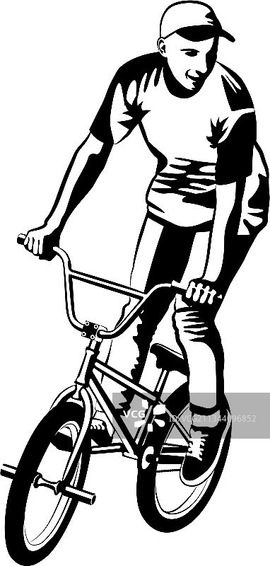 BMX自行车骑行者图片素材