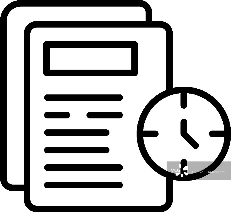 深夜加班文件图标轮廓样式图片素材