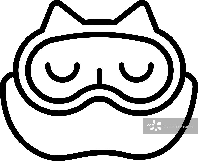 睡眠眼罩图标轮廓样式图片素材