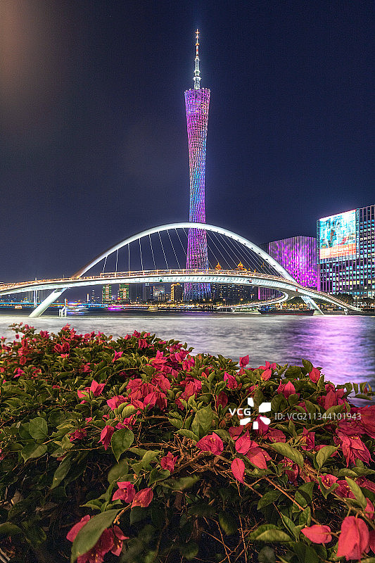 广州塔与海心桥图片素材