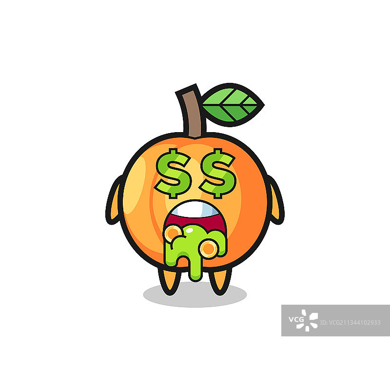 表情疯狂的杏子卡通形象图片素材