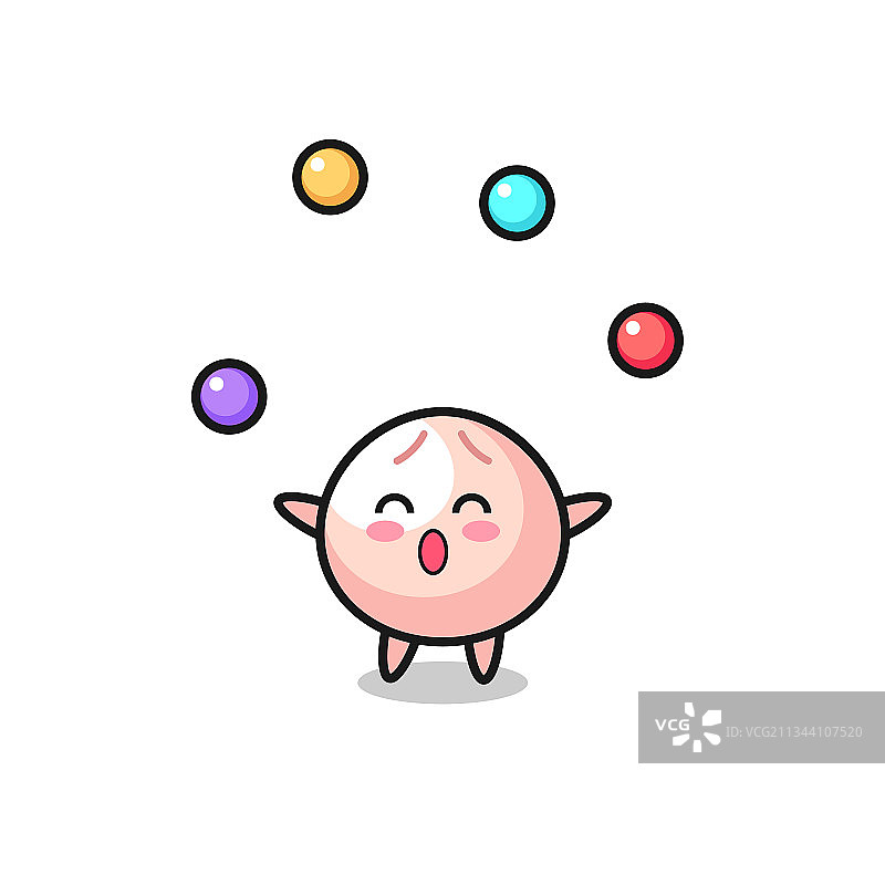 玩球的马戏团肉包卡通图片素材