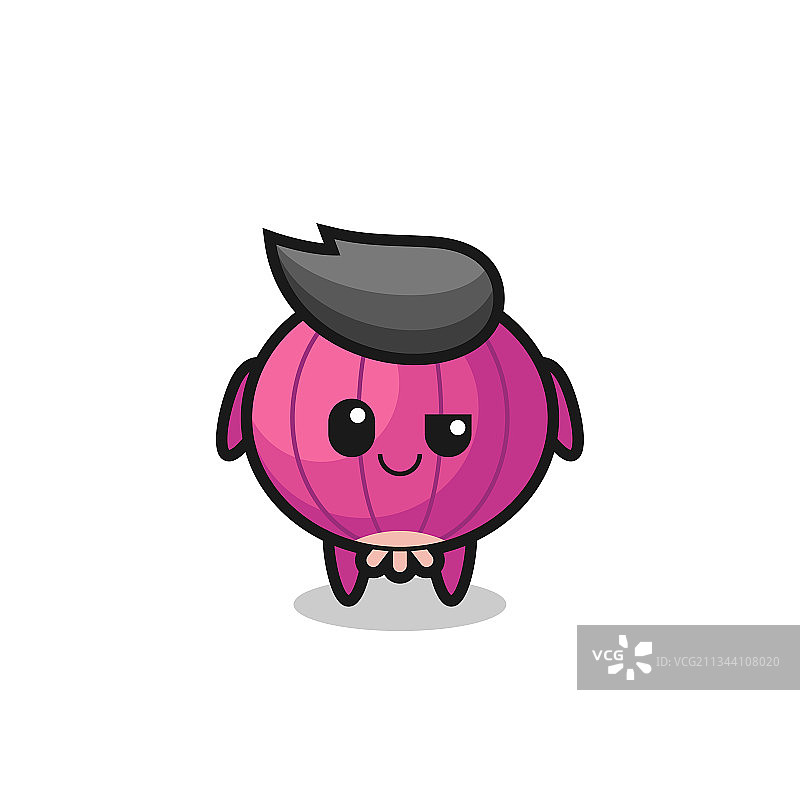 表情傲慢的洋葱卡通形象图片素材