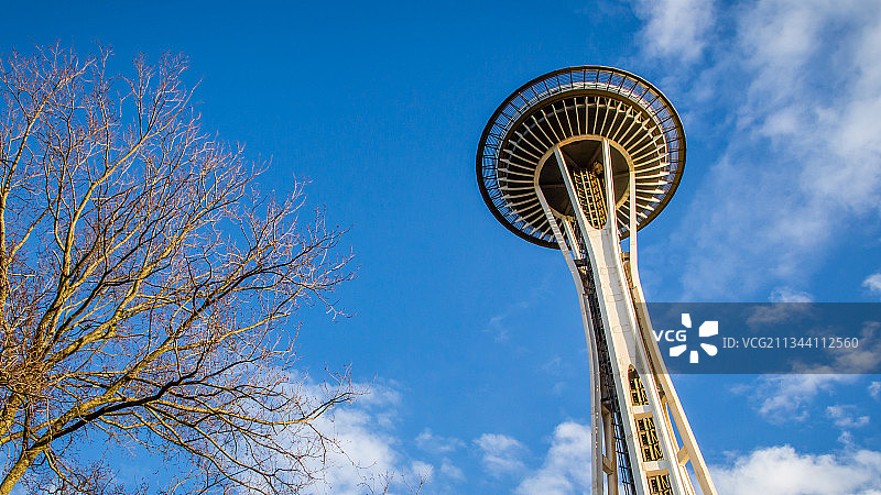 美国西雅图太空针塔图片素材