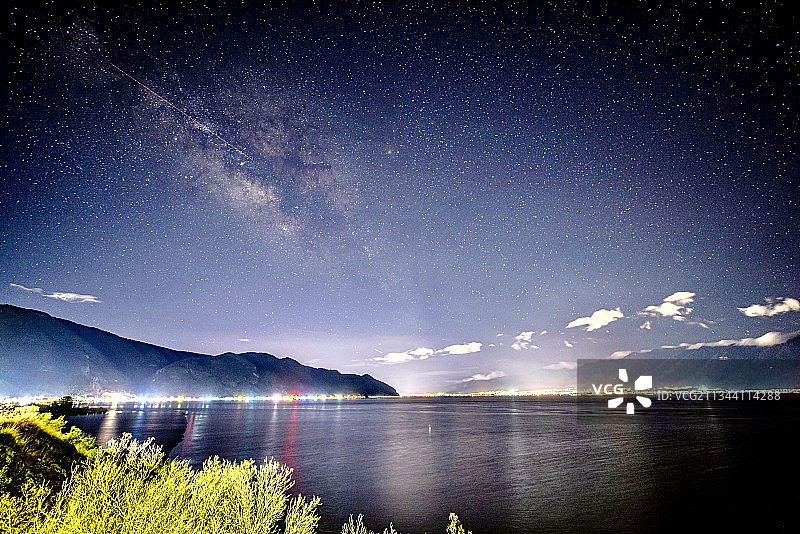 流星误入银心图片素材