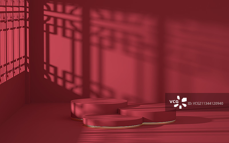 产品展台三维图形复古背景图片素材