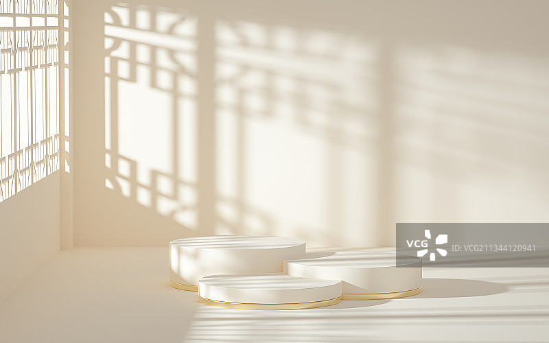 产品展台三维图形复古背景图片素材