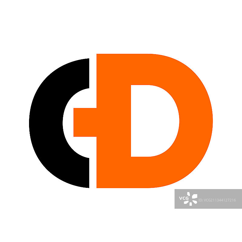 CD CBD CDB首字母几何公司标志和图标图片素材