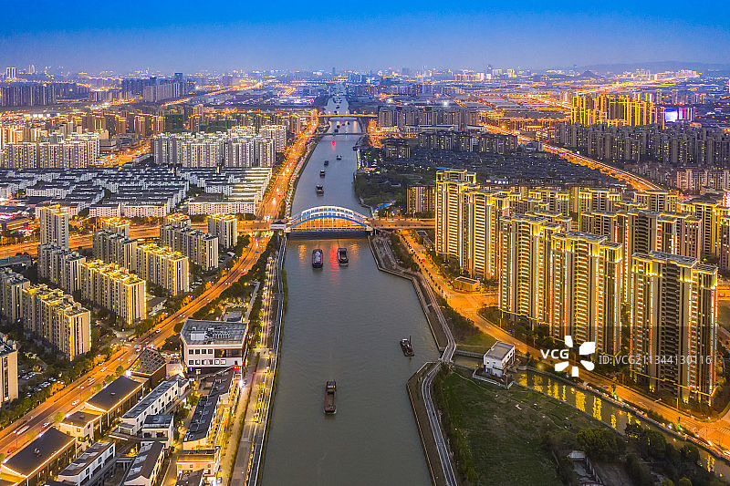 苏州京杭大运河(苏州段）图片素材