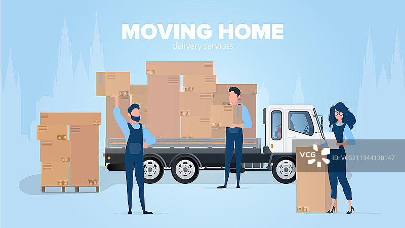 搬家横幅：移至新居图片素材