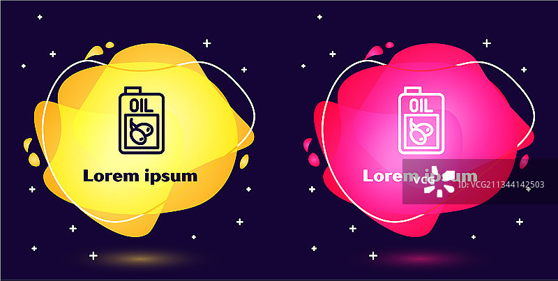 蓝色背景橄榄油瓶线性图标图片素材