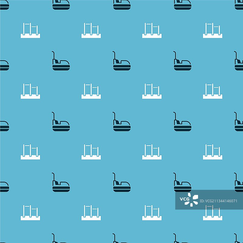 碰碰车和单杠无缝图案合集图片素材