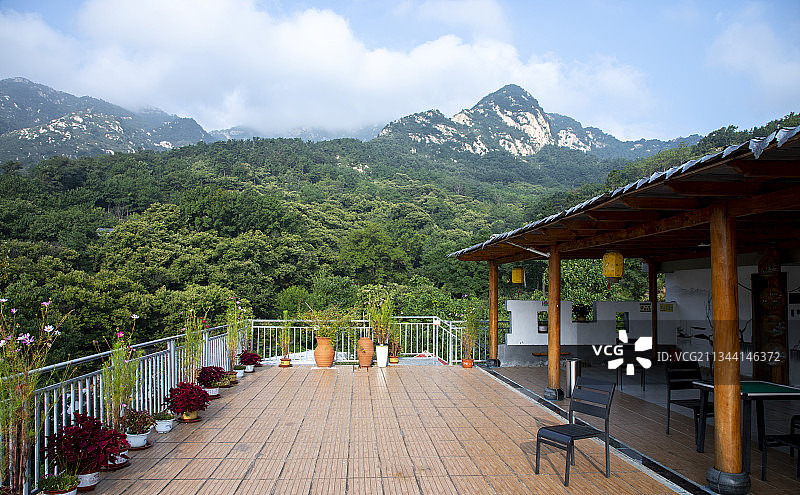 山东省临沂市蒙阴百花峪旅游区夏季风景图片素材