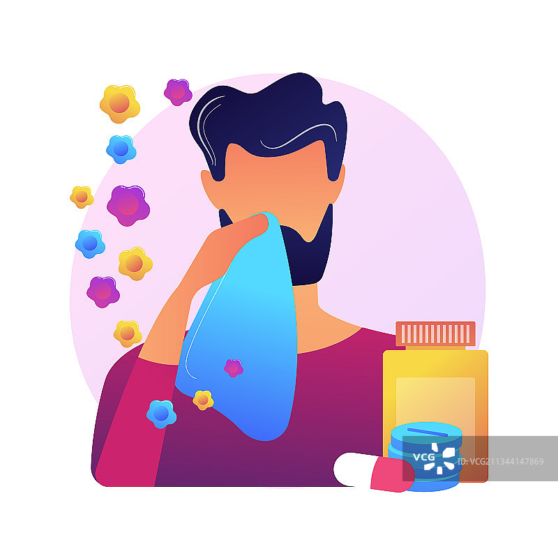 季节性过敏概念抽象图片素材