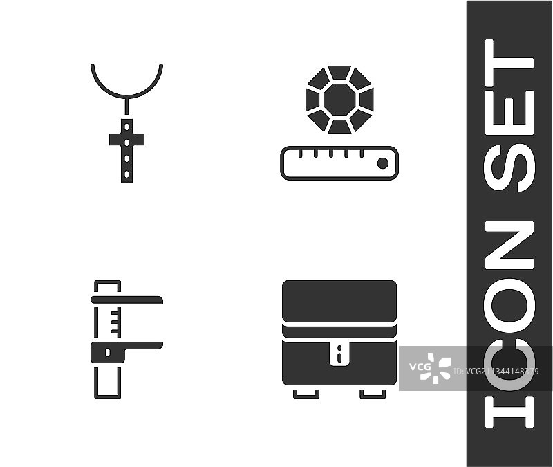 珠宝盒、基督教十字架项链图案图片素材