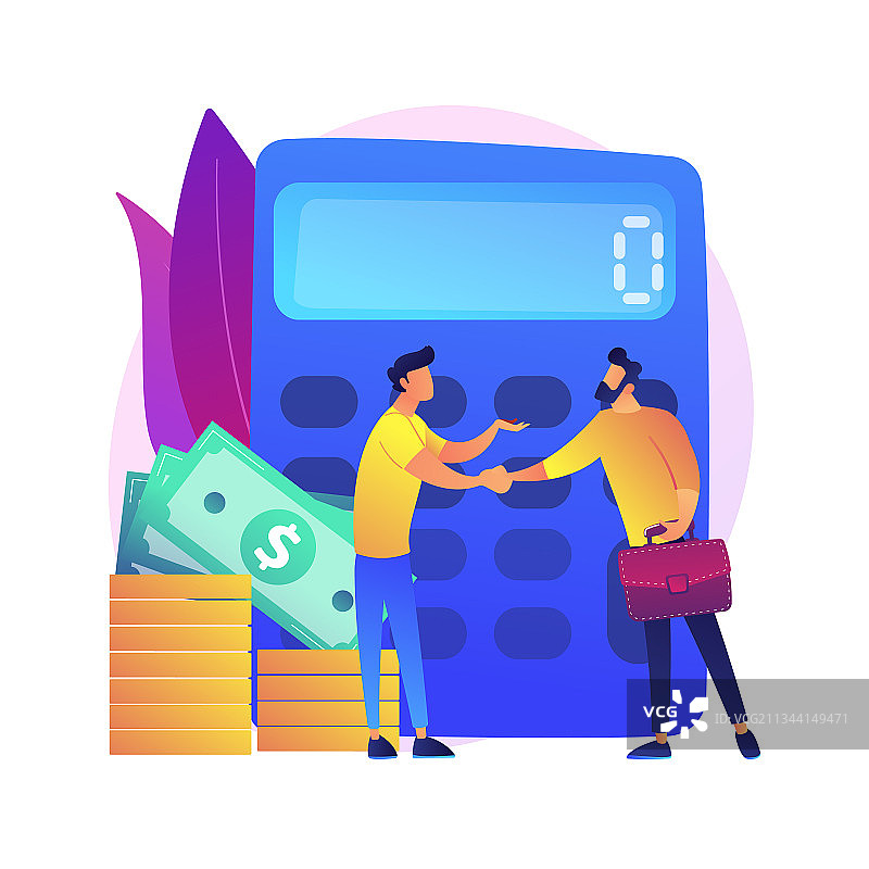 带有数字概念隐喻的计算器图片素材