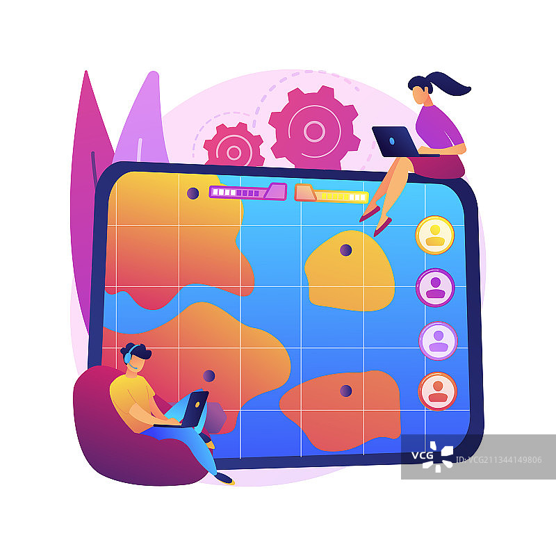 多人在线战斗竞技场抽象概念图片素材