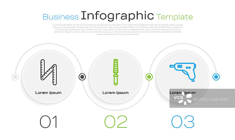 线条集合：折叠尺、木工凿子图片素材