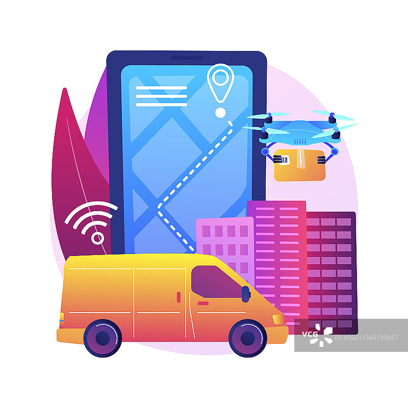 自动送货抽象概念图片素材