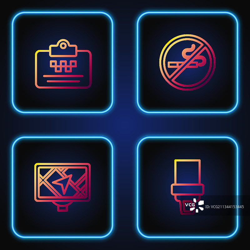 安全带、带地图的出租车GPS设备图片素材