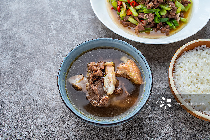 中餐美食营养个人米饭套餐图片素材